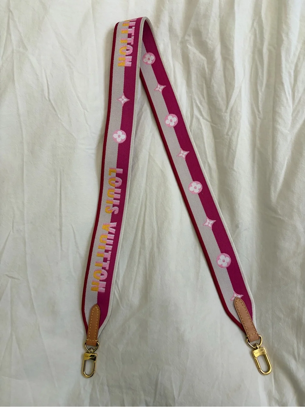 Louis Vuitton Pink Guitar Strap